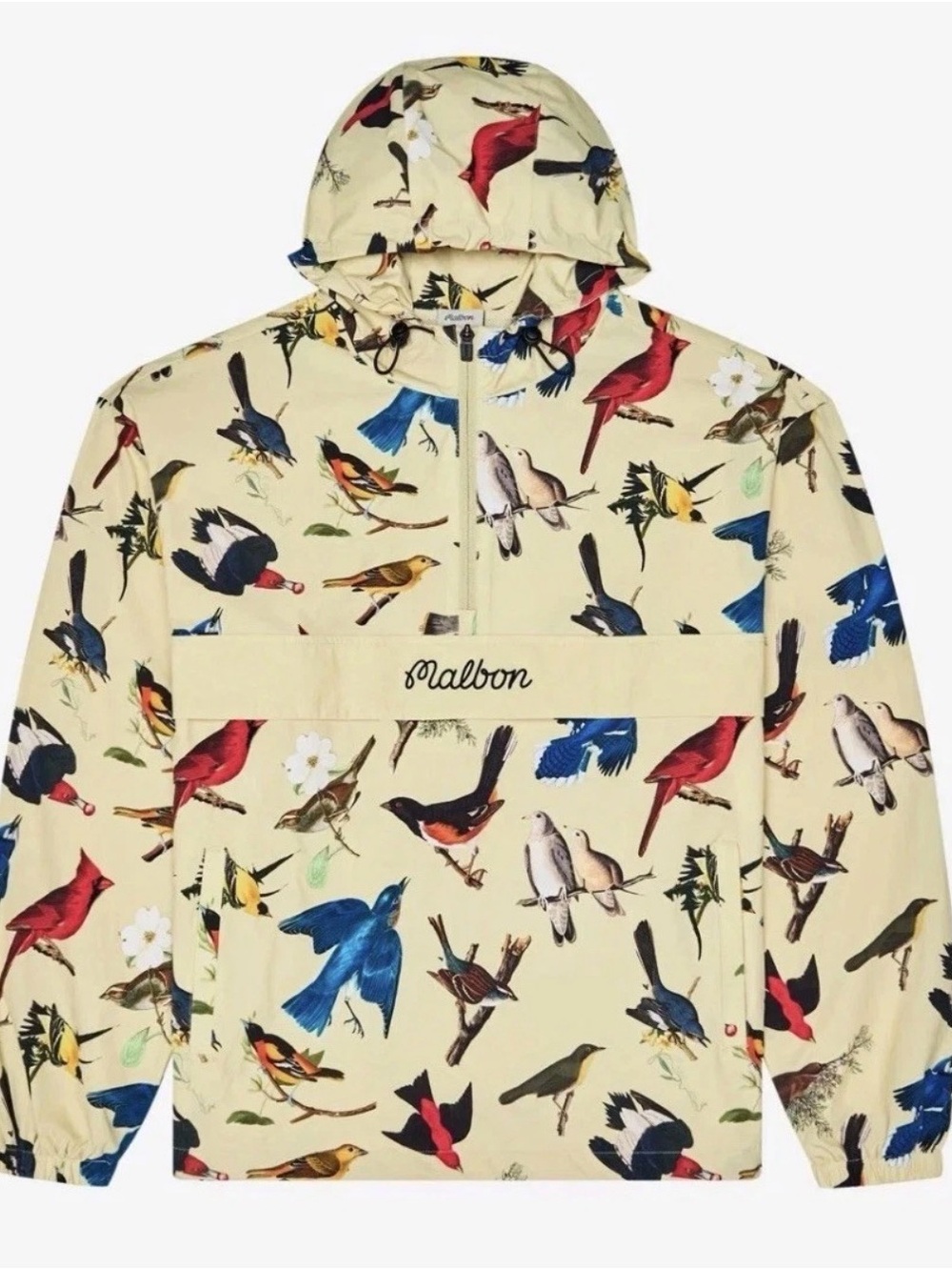 Malbon Birds of Georgia Pullover Anorak Jacket XL